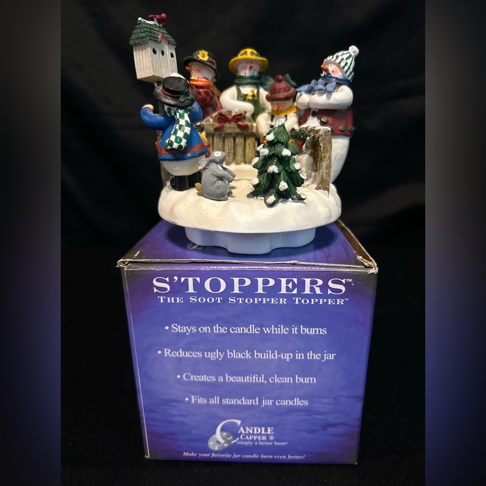 Christmas Snowman Birdhouse Candle Capper Deb Strain Topper Holiday Home Decor
